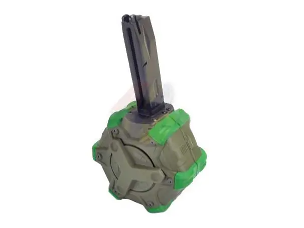 WE Adaptive 350 Rounds Drum Magazine for M9 GBB Series - OD