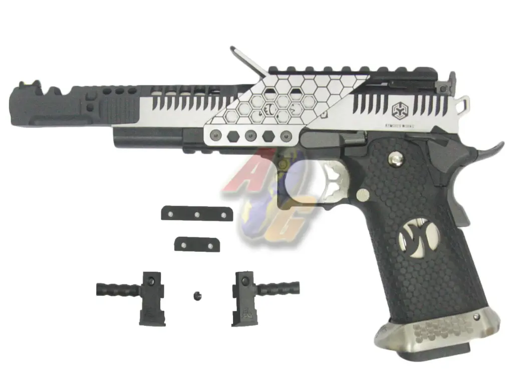 [AW-GP-PT-0099] Armorer Works .38 Supercomp Race GBB with Scope Mount - Full-Auto (2-Tone)