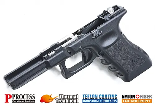 Guarder New Gen. Frame Complete Set for Tokyo Marui G17/ G22/ G34 GBB Series - G4-Style. (BK)