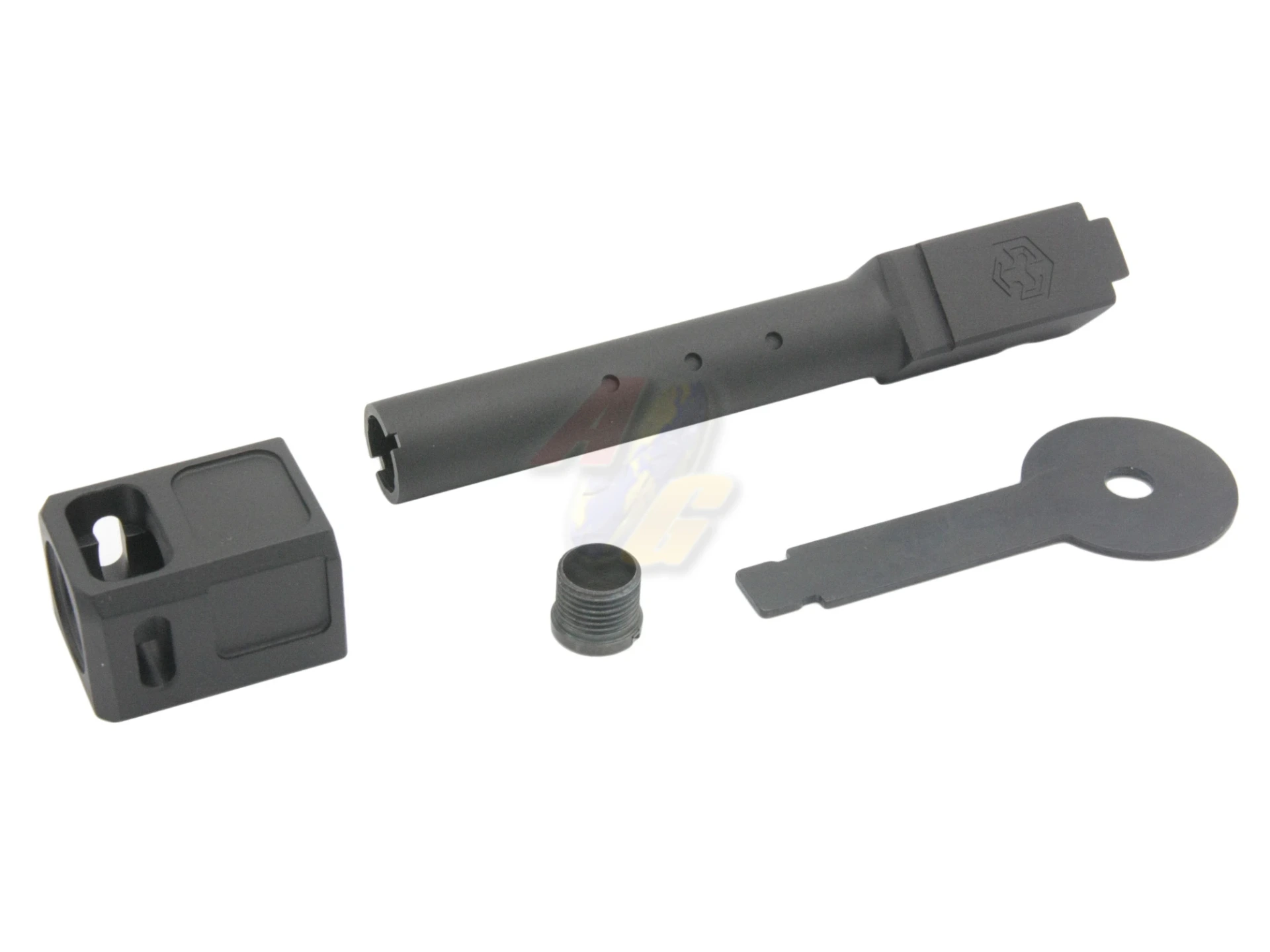Armorer Works VX Mod 1 Compensator with Compact Outer Barrel Kit for AW XV Compact / BLU Compact/ WE G19 GBB Series