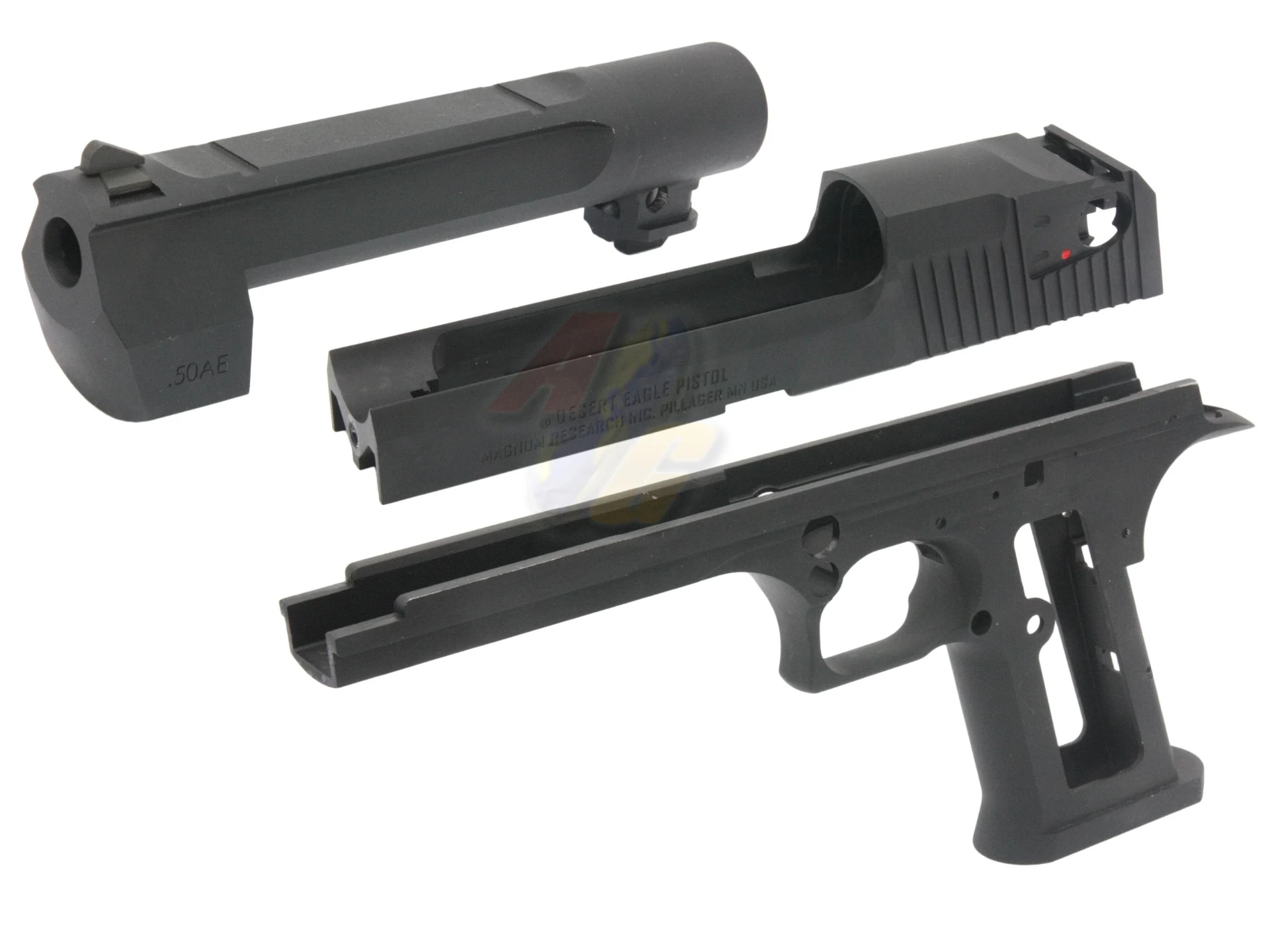 AGT Cybergun/ WE Desert Eagle .50AE Original Slide/ Frame and Parts Set - Black