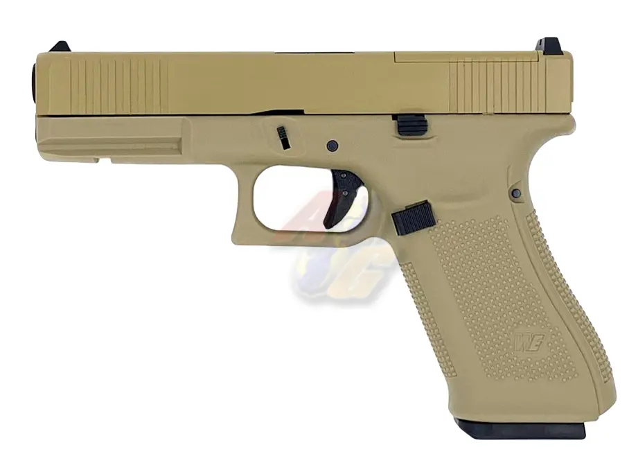 WE G17 Gen5 MOS Metal Slide GBB Pistol - TAN