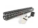 C&C Tac Bravo Style KMR 13" KeyMod Rail for M4/ M16 AEG Series - Black