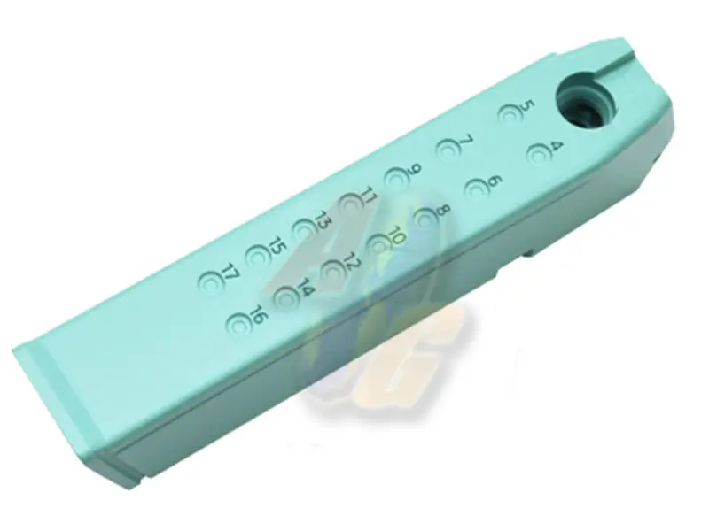 [GD-GLK-150-A-REB] Guarder Aluminum Magazine Case for Tokyo Marui G17/ G18C/ G22/ G34 GBB Magazine - 9mm (Robin Egg Blue)