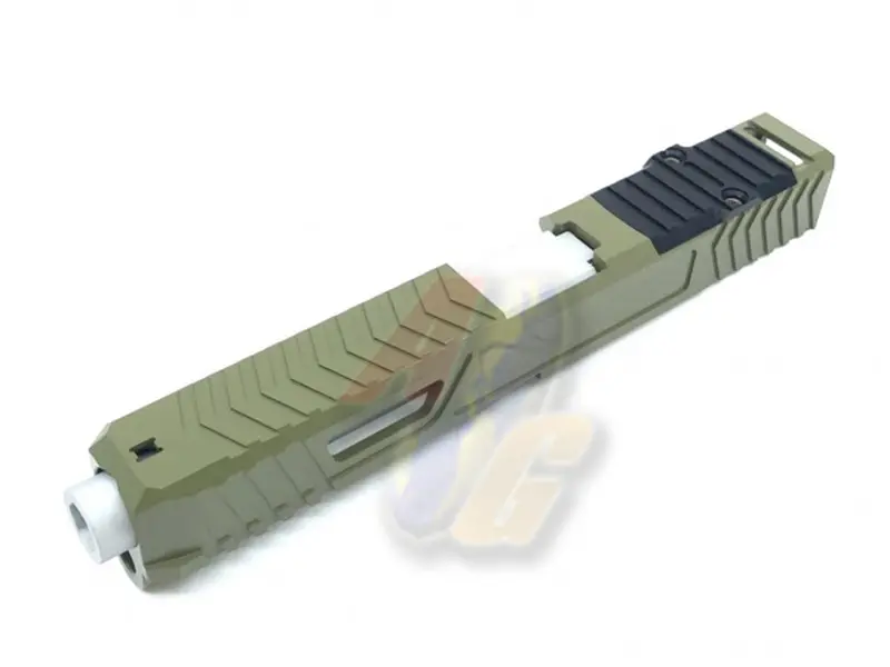 Airsoft Artisan Dynamic Weapon Solution RMR Cut Slide Kit for Tokyo Marui G17 Series GBB (BAZOOKA GREEN)