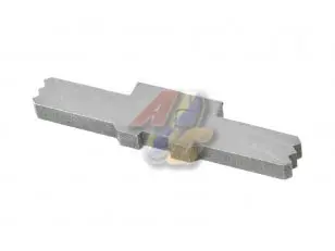 GunsModify Extended Slide Lock with Marking for Tokyo Marui Glock GBB Series - Silver