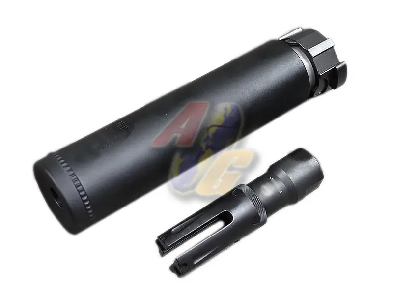 Airsoft Artisan FH556 Style Silencer with FHSA80 Flash Hider (Black)