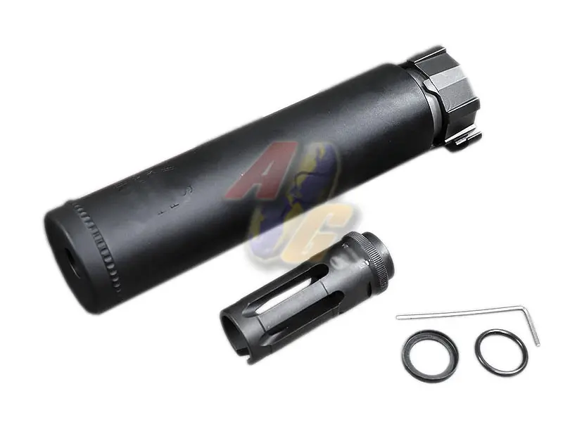 Airsoft Artisan FH556 Style Silencer with FH212A Flash Hider (Black)