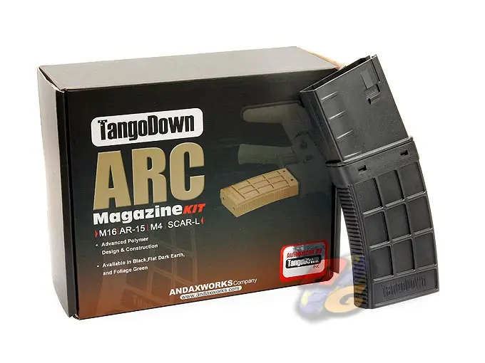 [AX-MAG-AEGARCBK] Andax Works Tango Down ARC Magazine Shell Box Set for M4 AEG Magazine (Black, 6 Pcs)