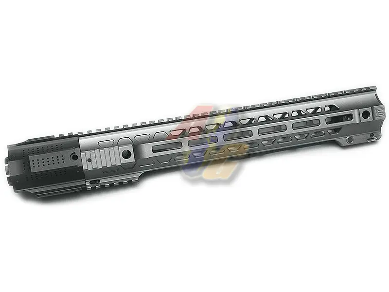 G&P Long Railed Handguard with SAI QD System for Tokyo Marui M4/ M16 Series AEG (Gray)