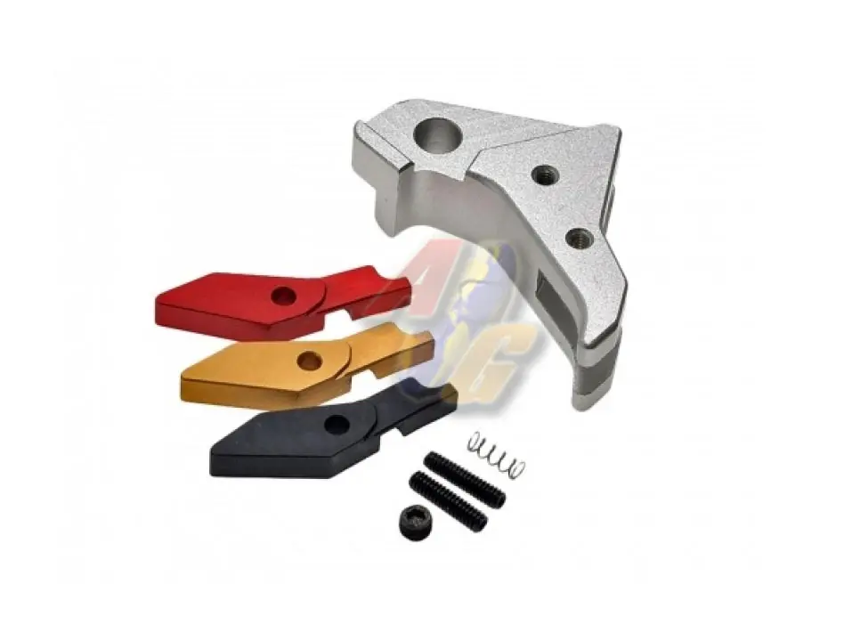 COWCOW Technology Aluminum CNC Tactical Trigger for Tokyo Marui G Series GBB (Silver)