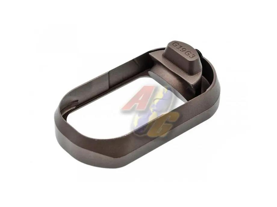 C&C Tac TT Style CNC Aluminum Magwell for Tokyo Marui G19 GBB - Brown