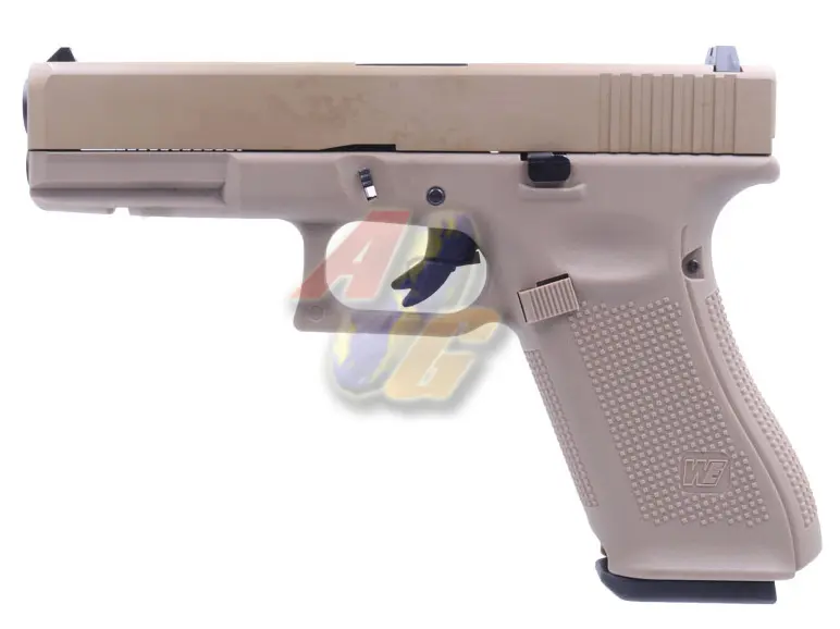 WE G17 Gen5 Metal Slide GBB Pistol - TAN