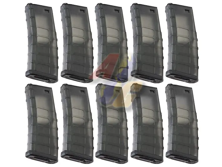 G&P GMAG 340rds Hi-Cap Magazine for Tokyo Marui M4/ M16 Series AEG (10pcs/ Transparent)