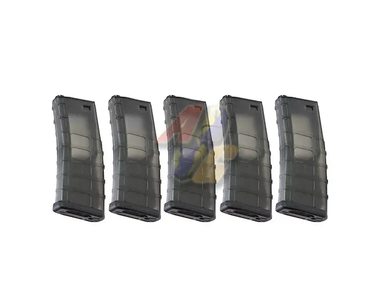 G&P GMAG 340rds Hi-Cap Magazine for Tokyo Marui M4/ M16 Series AEG (5pcs/ Transparent)