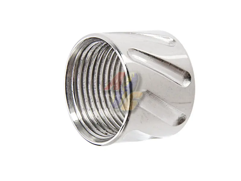 [5KU-GB-456-S] 5KU Diagonals Knurled Thread Protector (14mm-/ Silver)