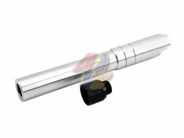 AIP Stainless Steel Threaded Outer Barrel for Tokyo Marui Hi-Capa 5.1 Series GBB (Silver)