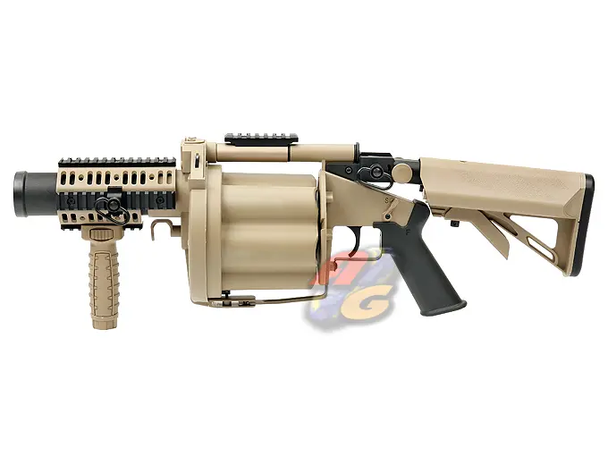 [ICS-190TAN] ICS Revolver Grenade Launcher - Multiple Rounds (Tan)