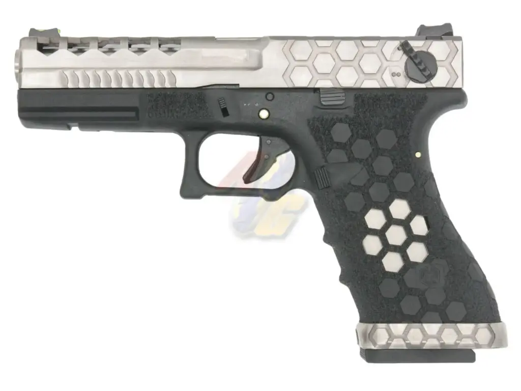 Armorer Works Hex Cut Signature G18C GBB Pistol - SV/ BK