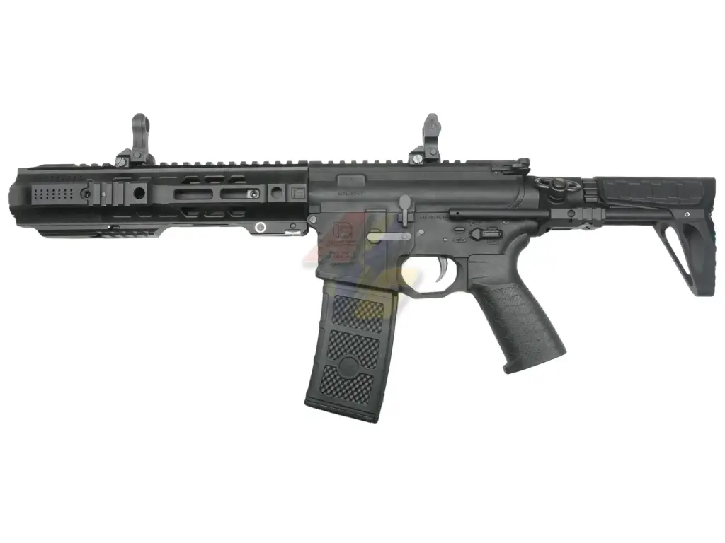 EMG Salient Arms Licensed GRY M4 CQB AEG with PDW Stock (Black) (by G&P)