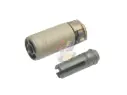 5KU QD WARDEN Silencer with 4 Prong Flash Hider ( 14mm-/ Tan )