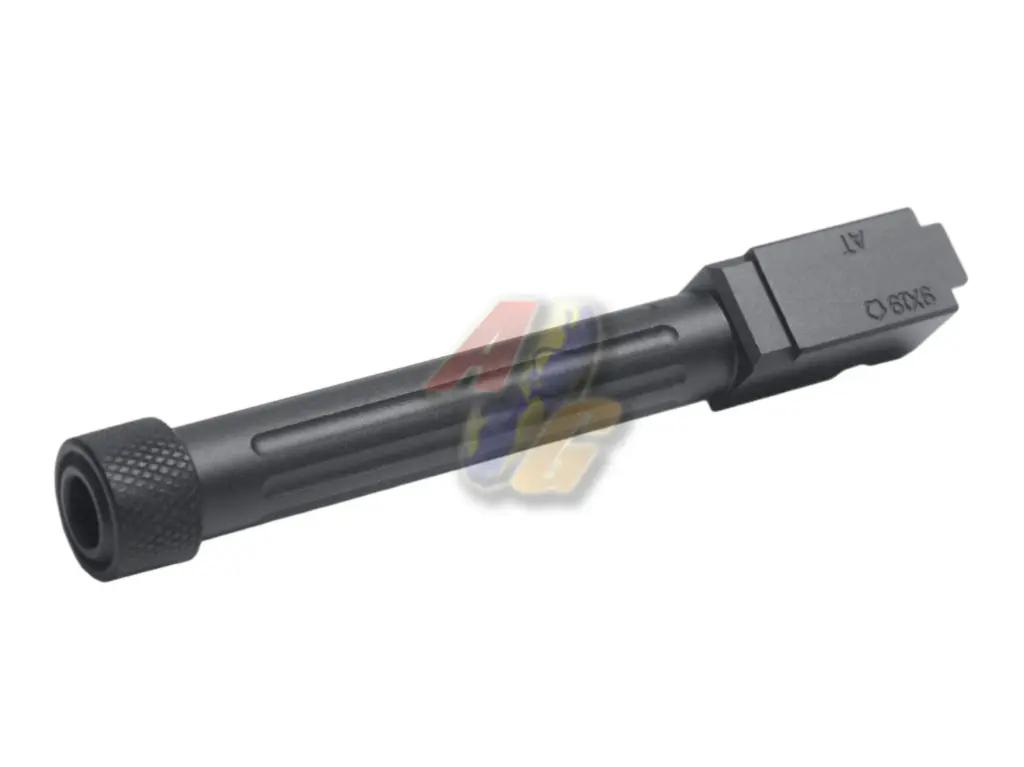 5KU Aluminum Straight Outer Barrel with Thread for Tokyo Marui G17 Series GBB (14mm-/ Black)