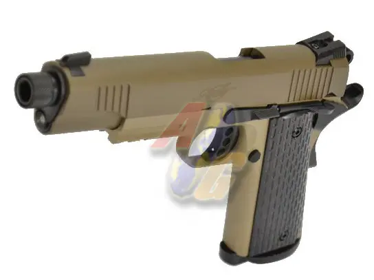 Army Armament R28 1911 Kimber GBB Pistol (Black Barrel/ Tan Frame)