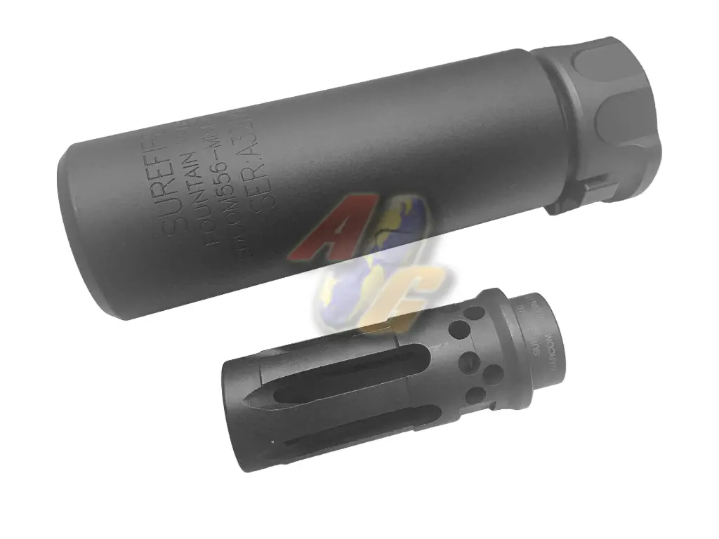 Airsoft Artisan SF Style Mini Muzzle Brake with COMP Flash Hider (Black)