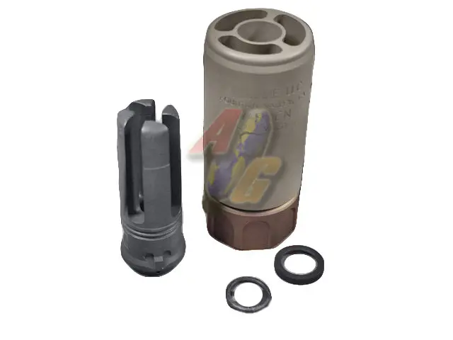 Airsoft Artisan SF Style Muzzle Brake with 4 Prong Flash Hider (DE)
