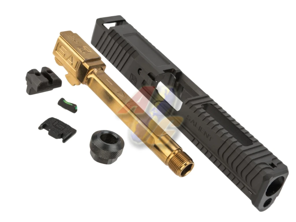 [GP-EMG-PP03] EMG SAI Steel BLU Slide Kit for EMG SAI BLU GBB Pistol - Gold Barrel (by G&P)