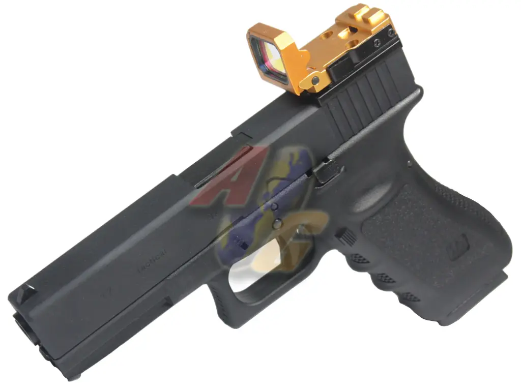 AG Custom WE G17 GBB with AG-K FlipDot Folding Red Dot Sight ( Orange )