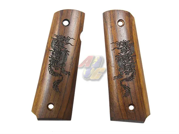 KIMPOI SHOP V10 Wood Grip for V10 Gas Pistol (Dragon)