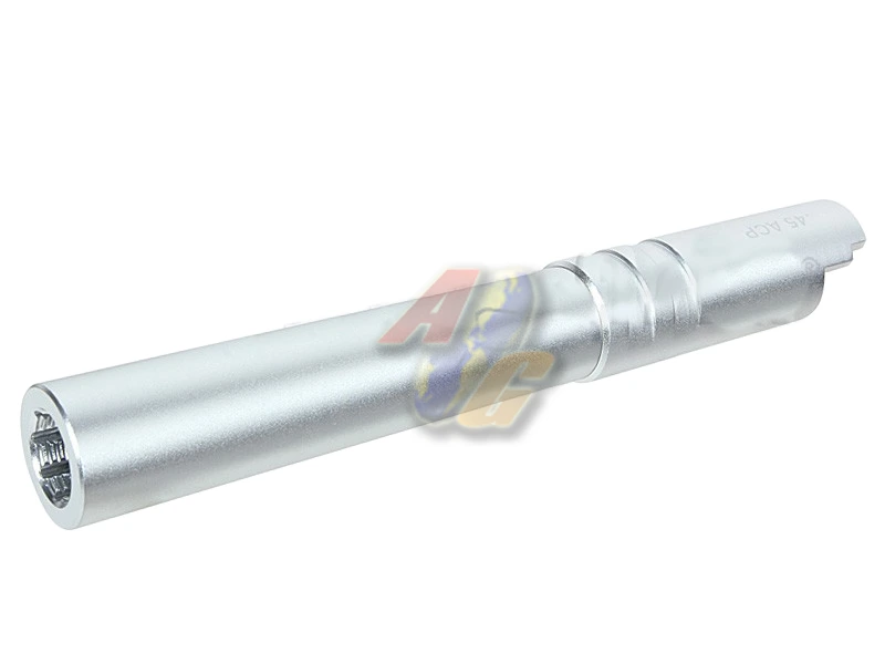 [KF51-203S] Kung Fu Airsoft CNC Aluminum Outer Barrel for Tokyo Marui Hi-Capa 5.1 GBB Series - Silver