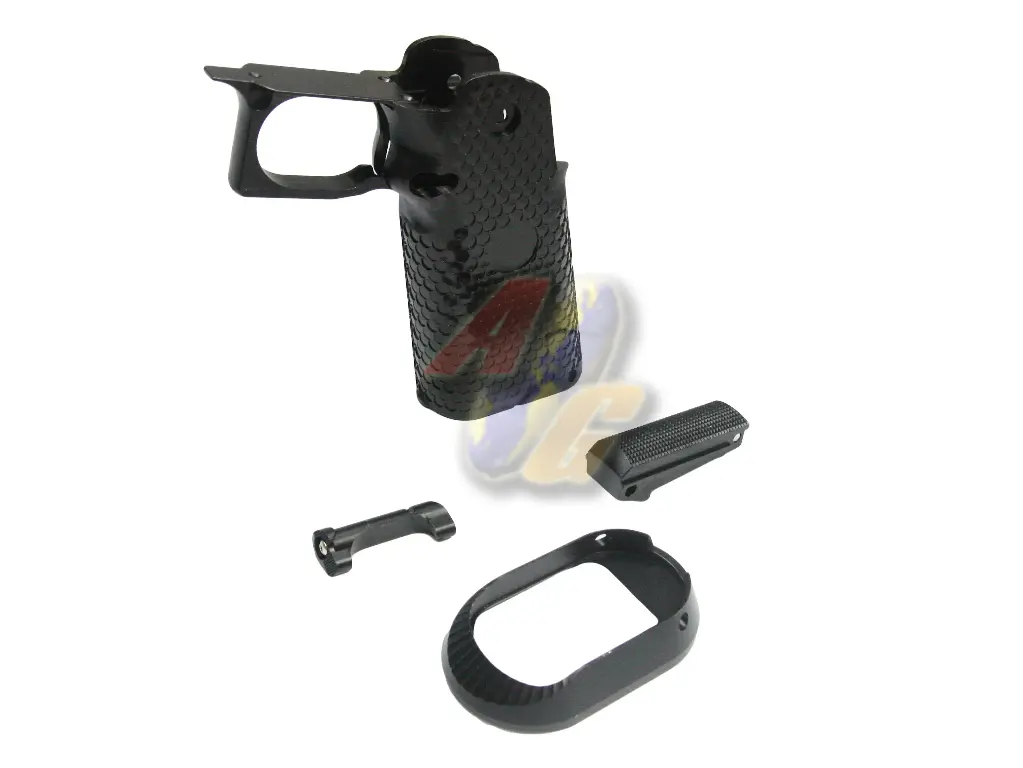 KF CNC Aluminum Grip for Tokyo Marui Hi- Capa Series GBB (Black)