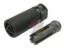 5KU QD WARDEN Silencer with 4 Prong Flash Hider (14mm-/ Black)