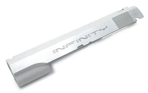 Guarder Infinity Aluminum Slide for Tokyo Marui Hi-Capa 5.1 GBB Series - Cerakote Hairline Silver