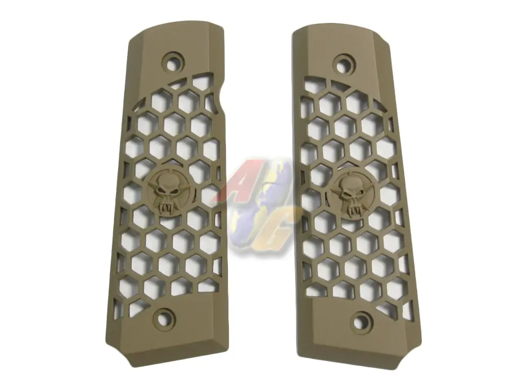 WE M1911 Aluminum Hexagon Grip -Tan