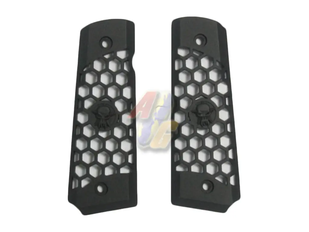 WE M1911 Aluminum Hexagon Grip - Black
