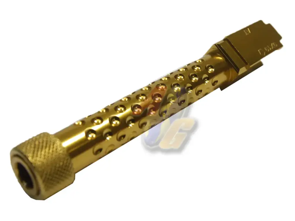 5KU Aluminum Dot Outer Barrel with Thread for Tokyo Marui G17 Series GBB (14mm-/ Gold)
