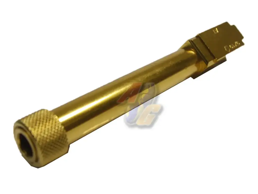 5KU Aluminum Outer Barrel with Thread for Tokyo Marui G17 Series GBB (14mm-/ Gold)
