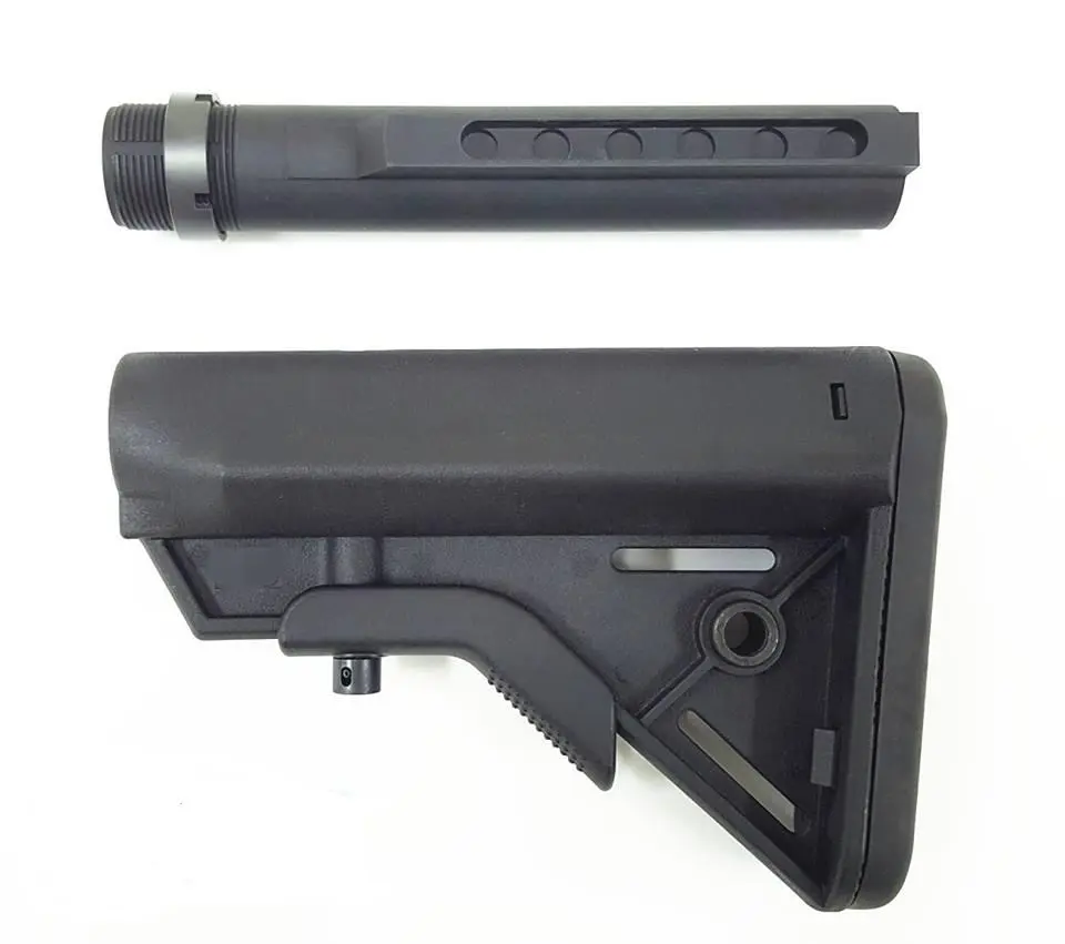 Angry Gun M4 SOPMOD Stock with CNC 6 Position Buffer Tube for Tokyo Marui M4 MWS GBB Series