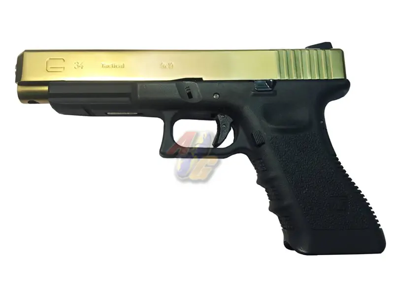 WE G34 GBB Pistol (Gold, Metal Slide, BK Frame)