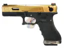WE G18C WET GBB( Gold, Metal Slide, BK Frame )