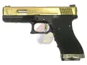 WE G17 WET GBB (Gold, Metal Slide, BK Frame)