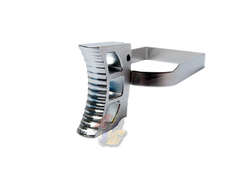 [KF51-009SV] Kung Fu CNC Aluminum Trigger with Trigger Ring for Tokyo Marui Hi-Capa GBB Series - Silver