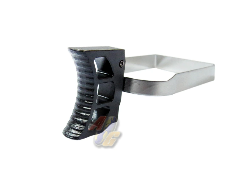 [KF51-009BK] Kung Fu Airsoft CNC Aluminum Trigger with Trigger Ring for Tokyo Marui Hi-Capa GBB Series - Black