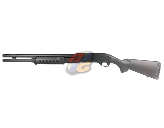 CYMA M870 Fixed Stock Air-Cocking Metal Shotgun (Black)