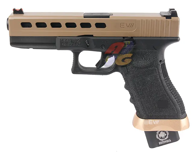 Double Bell Custom CNC Z-Style G17 with Gold Magwell (NO.746)