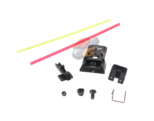 AIP Aluminum Front and Rear Fiber Sight Set for Tokyo Marui Hi-Capa Series GBB (Adjustable)