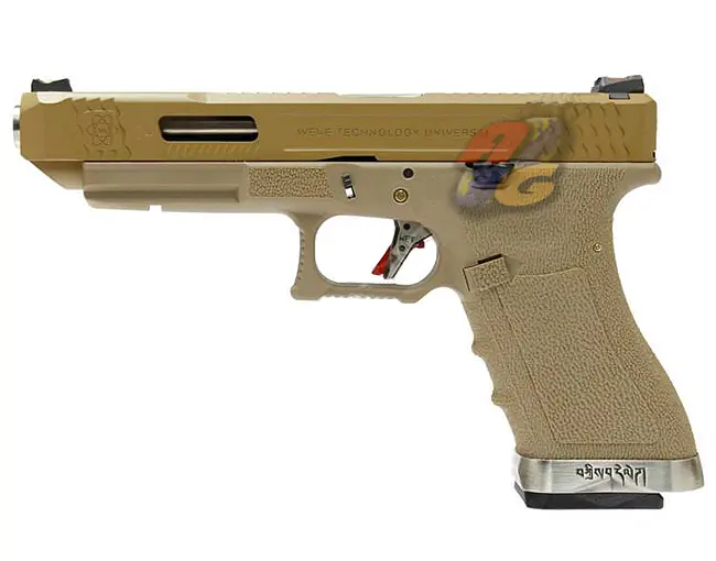 WE G34 T10 GBB (TAN Slide, SV Barrel, TAN Frame)